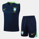 Conjunto Seleção Brasileira Regata 2024/25 - Azul e Verde